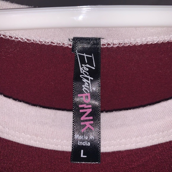 Maroon crop top tie up shirt by electric pink - Picture 7 of 8